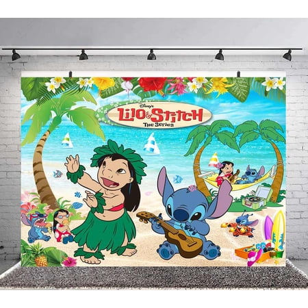Lilo and Stitch Party Supplies Banner Post Background Backdrop Taspestry Decor Decorations