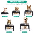 thumbnail image 5 of Elevated Dog Bowls, 2 Stainless Steel Dog Food Bowls, Raised Dog Bowl Adjusts to 5 Heights for Small Medium and Large Dogs,Black, 5 of 8