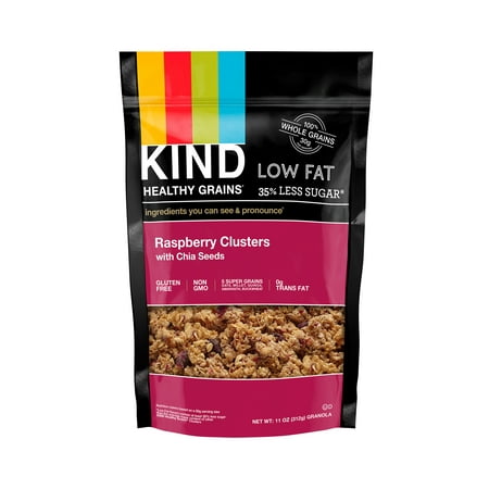 KIND Gluten Free Breakfast Granola, Raspberry Clusters w. Chia Seeds,11