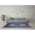 thumbnail image 3 of Ahgly Company Indoor Rectangle Oriental Light Blue Industrial Area Rugs, 6' x 9', 3 of 4