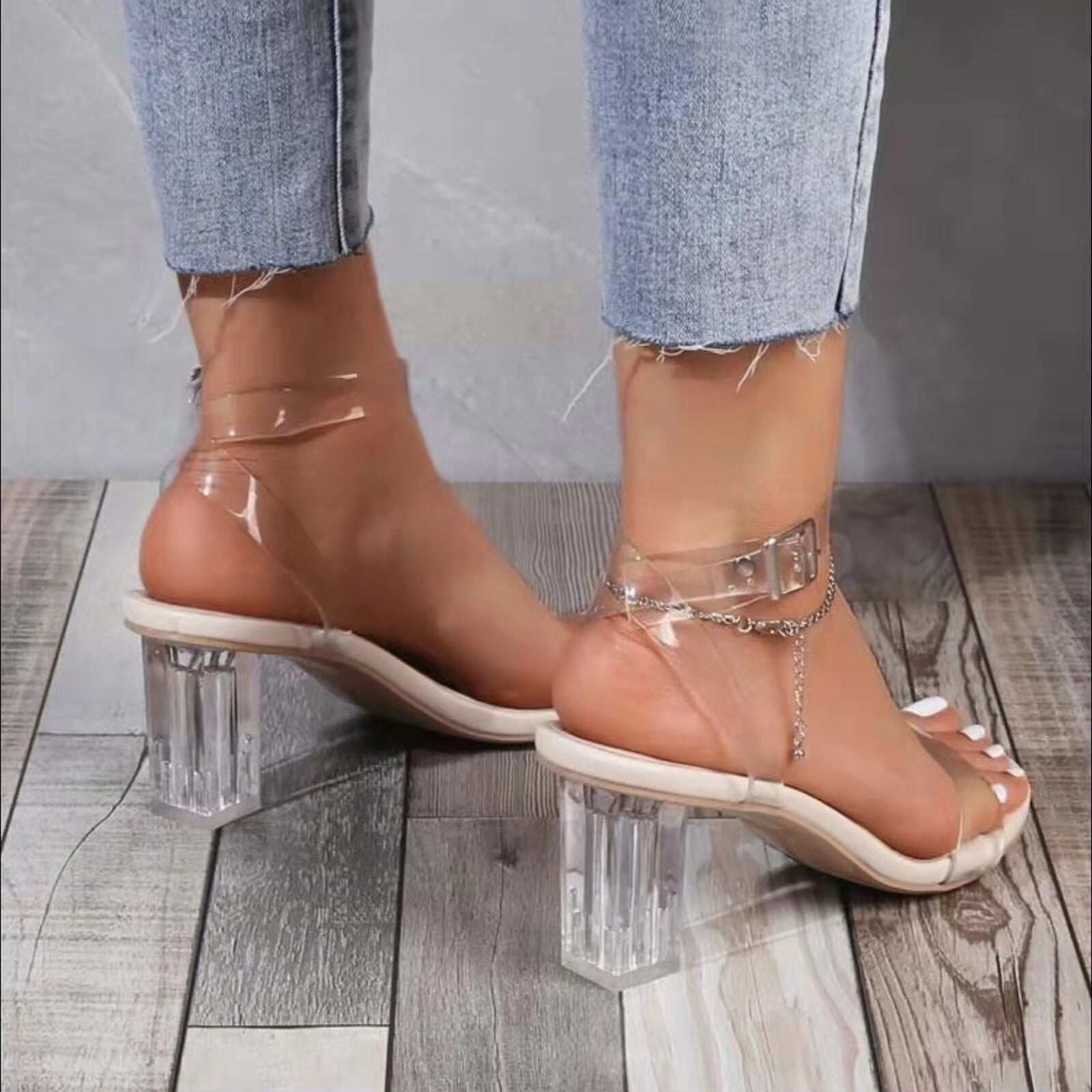 Fashion White Slide Sandals For Women, Cut Out Design PVC Flat Sandals |  SHEIN