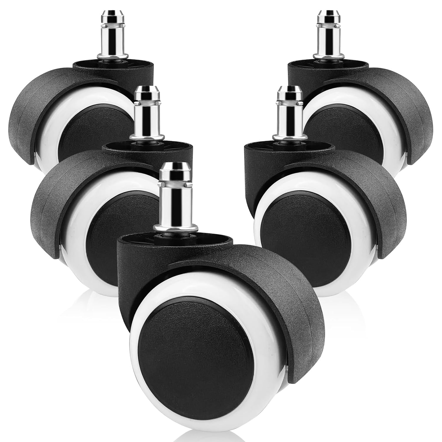 DESIGN61 JEU DE 4 roulettes fixes roulettes latérales pour parquet pour meubl... EUR 33,24