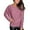 Pink, variant on Ussuma off The Shoulder Tops for Women Workout Tops for Women Women Casual Buttons One-Shoulder Long-Sleeved Comfortable T-Shirt Holiday Saving Solidcolor