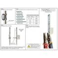 thumbnail image 3 of Sliding Glass Patio Door Handle Set, Mortise Type, B Position, Off Center Latch Keyed, White, 3 of 4
