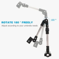 HEMOTON  Retractable Umbrella Stand Patio Holder Stands Outdoor Heavy Duty Black