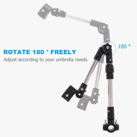 HEMOTON  Retractable Umbrella Stand Patio Holder Stands Outdoor Heavy Duty Black