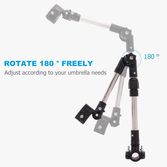 HEMOTON  Retractable Umbrella Stand Patio Holder Stands Outdoor Heavy Duty Black