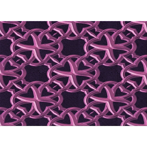 Ahgly Company Machine Washable Indoor Rectangle Transitional Orchid Purple Area Rugs, 5' x 8'