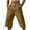Brown, variant on lmcalzta Capri Pants for Men Drawstring Elastic Waisted Linen Lightweight Lounge Pants Solid Color