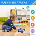 thumbnail image 3 of Toys Cars for Boys Friction Powered Push 4PC for Kids Ages 3 4 5 Year Old Friction Powered Mini Push and Go Car Truck Playset, 3 of 6
