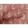 thumbnail image 4 of oneOone Cotton Cambric Dusty Rose Fabric Yacht Nautical Sewing Material Print Fabric By The Yard 56 Inch Wide, 4 of 4