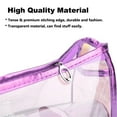 thumbnail image 4 of Toptie 6 Pack Women Cosmetic Makeup Zipper Bag Waterproof Transparent Handbag, Travel Toiletry Storage Pouch-Royal Blue, 4 of 7