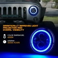 thumbnail image 2 of Pair 7" RGB LED Headlights Halo DRL+Pair 4" Foglights Blue, 2 of 7