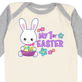thumbnail image 4 of Inktastic My 1st Easter with Bunny and Easter Basket Girls Long Sleeve Baby Bodysuit, 4 of 5