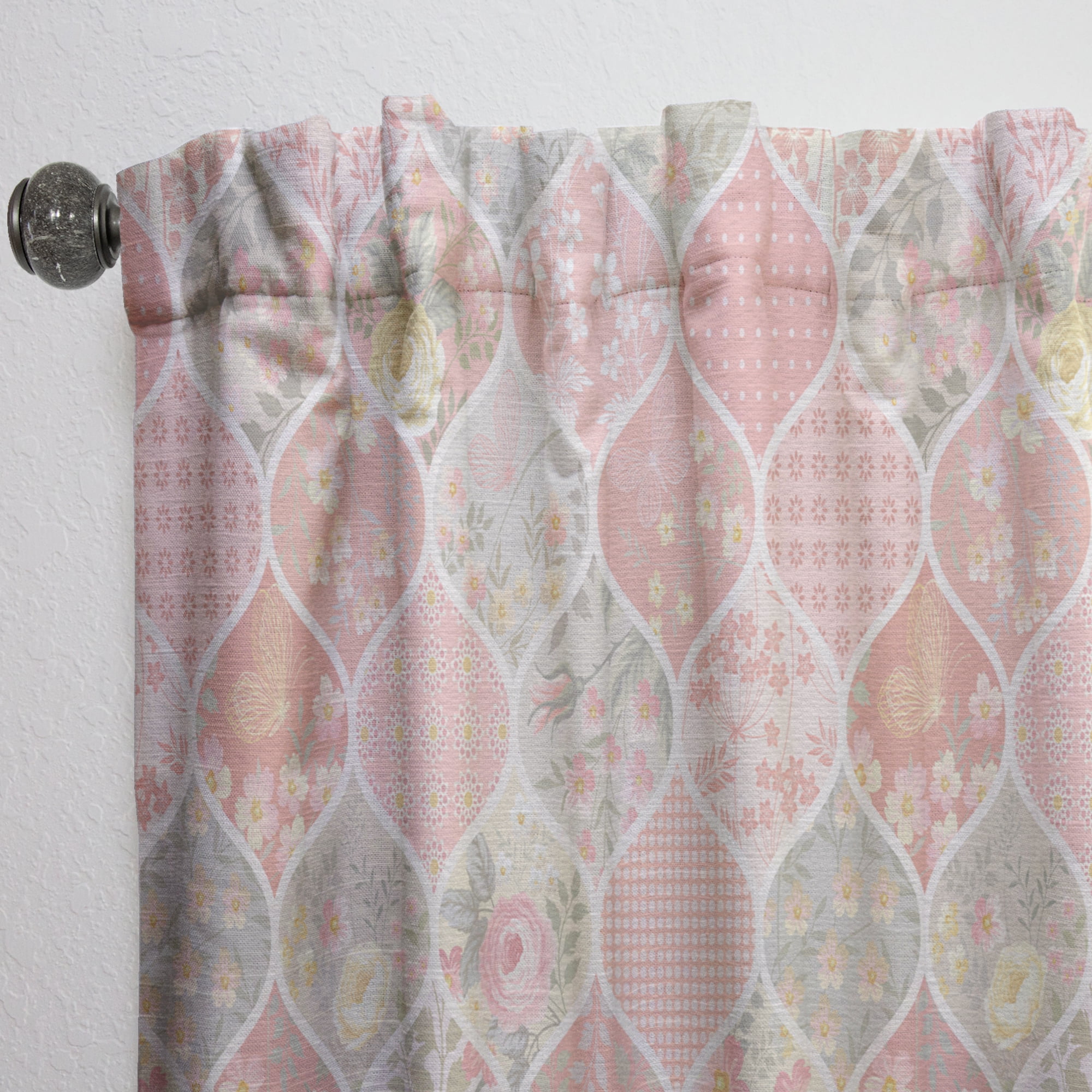 Designart 'Blossom Pink XXIV' Modern Curtain Panel