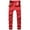 #01 Red, variant on Fnochy Men's Slim Fit Stretch Jeans Distressed Patchwork Stacked Frayed Straight Leg Skinny Denim Pants