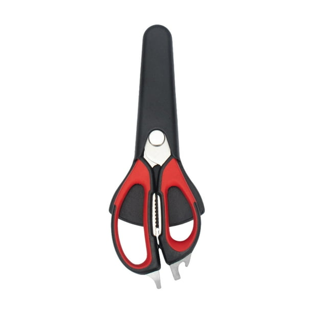 Yuarrent Tijeras de cocina todo en , abridor de botellas de galleta de nueces y herramienta imprescindible para frutas, tijeras para huesos Cocina y Comedor rojo+negro