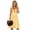Yellow, variant on NAYAOTO Women 2026 Summer Dresses Tie Front V-Neck Spaghetti Strap Button Down A-Line Backless Swing Midi Dress