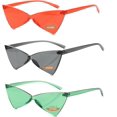 thumbnail image 2 of LAICAIW Triangle Rimless Sunglasses One Piece Colored Transparent Sunglasses For Women and Menu2026, 2 of 7