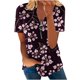 thumbnail image 1 of Blusa informal elegante de manga corta con cremallera y cuello redondo para mujer OAVQHLG3B Store lin121212, 1 of 5