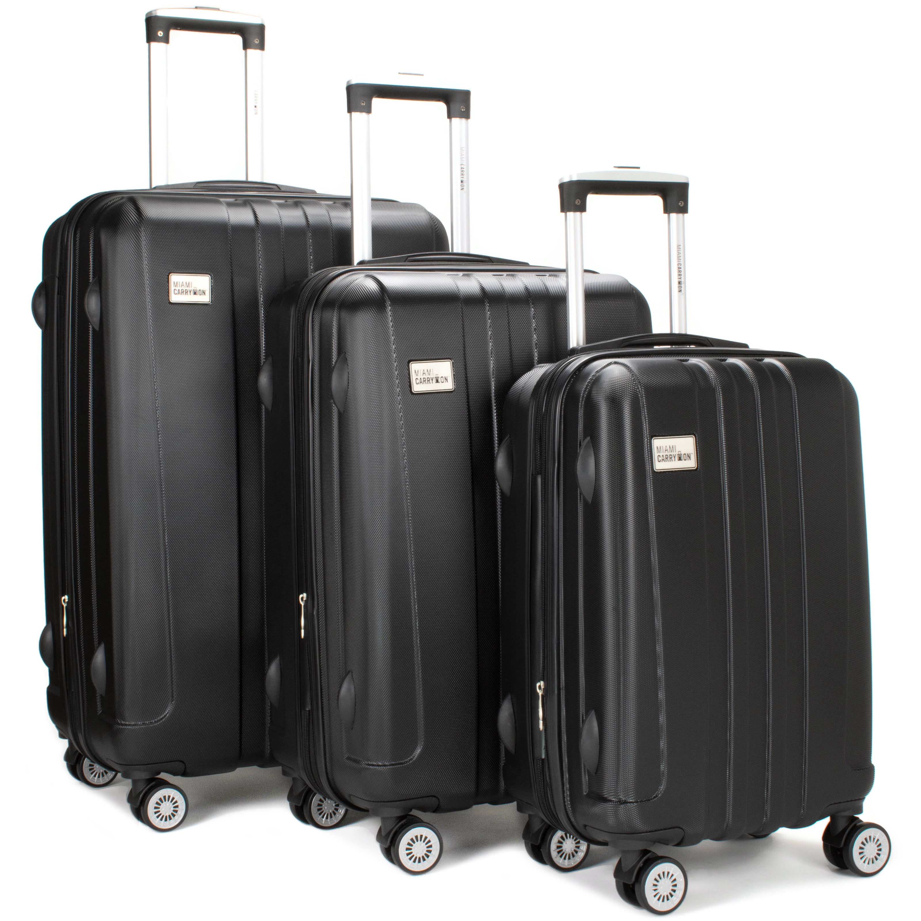 Miami CarryOn Rio 3 Piece Expandable Hardside Spinner Luggage Set ...