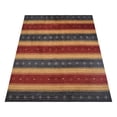 thumbnail image 3 of Rugsotic Carpets Hand Knotted Wool Area Rug 9'x12' Charcoal Gold Contemporary Rectangle Indoor Rug for Living Room, Bedroom Antimicrobial L00212, 3 of 5
