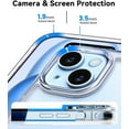 thumbnail image 4 of Mkeke Funda transparente para iPhone 15, [no amarillenta] [Protección contra caídas de grado militar] Funda para teléfono Apple iPhone 15 con parachoques a prueba de golpes 2023 - Negro transparente, 4 of 4