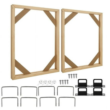 2 Set DIY Solid Wood Canvas Frame Kit, 16X20 Inch Stretcher Bars for Oil Paintings, Prints and Posters