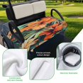 thumbnail image 5 of Golf Cart Seat Covers for 2 Seater,Burnt Orange Floral Microfiber Cart Seat Towel Blanket,Tropical Botanical Leaves Floral Absorbent Breathable Non Slip Bench Seats Protector for Golf Course 51"x31", 5 of 9
