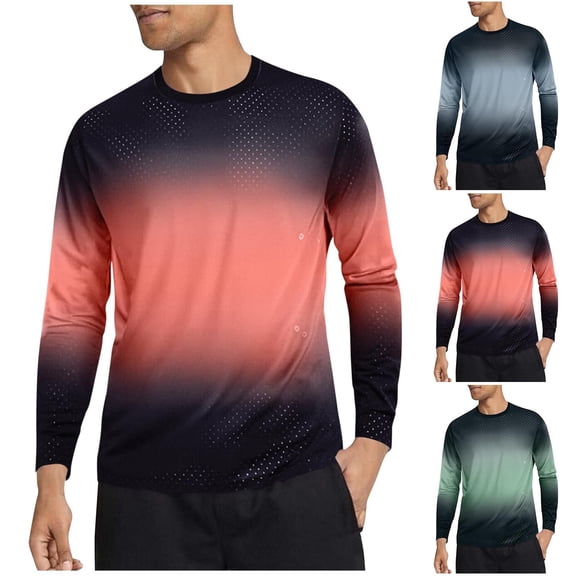 Daiosportswear Man Printed Casual Outdoor Climbing Running Reflective Wear Short Sleeve Round-Neck Blouse Shirt Orange-A XL(XL)