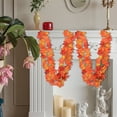thumbnail image 4 of SHENGXINY 1PCS Artificial Fall Decorations Artificial Maple Leaf Hanging Vines for Home Indoor Outdoor Window Wall Door Decor 68.89in Orange, 4 of 6