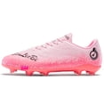 thumbnail image 4 of OnyxTrek Men's Firm Ground Soccer Cleats Lightweight Non-Slip Athletic Football Shoes | X2409 Pink AG, 6 Youth, 4 of 11