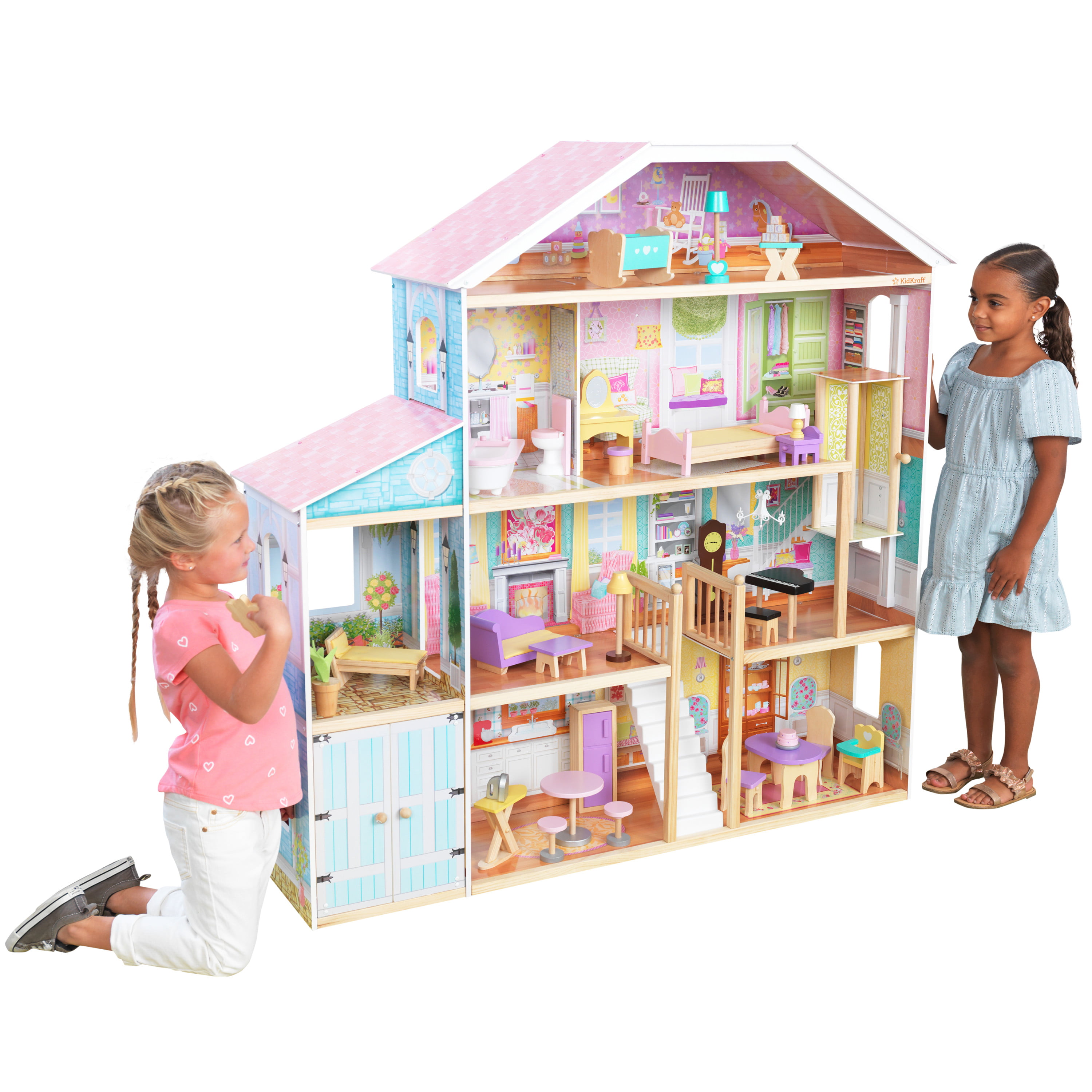 Storybook Mansion Dollhouse with 14-Piece Furniture & Accessory Set by KidKraft 