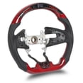 thumbnail image 2 of Reemplazo del volante de luces de cambio de pantalla LED de fibra de carbono roja para Civic FC Type R FK8 2016-2021 US, 2 of 14