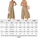 thumbnail image 3 of Pantalones Mono camisola sin mangas para mujer, trajes estéticos informales de cuerpo entero Ygjytge Caqui T M para Mujer, 3 of 7