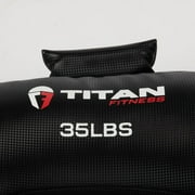 Titan Fitness 35 LB Functional Training Swing Bag, PU Material Bulgarian Power Sand Bag, Multiple Grips for Squats, Lunges, Throws, And More