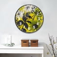 thumbnail image 2 of Yayeee Wall Clock Battery Operated 9.5" Silent Quartz Non-Ticking for Living Room Decor, Yellow Flowers, 2 of 8