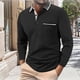 thumbnail image 1 of pstuiky camisas de manga larga para hombre, Camisa informal de verano de manga larga con solapa y botones para hombre top de hombre s, 1 of 7
