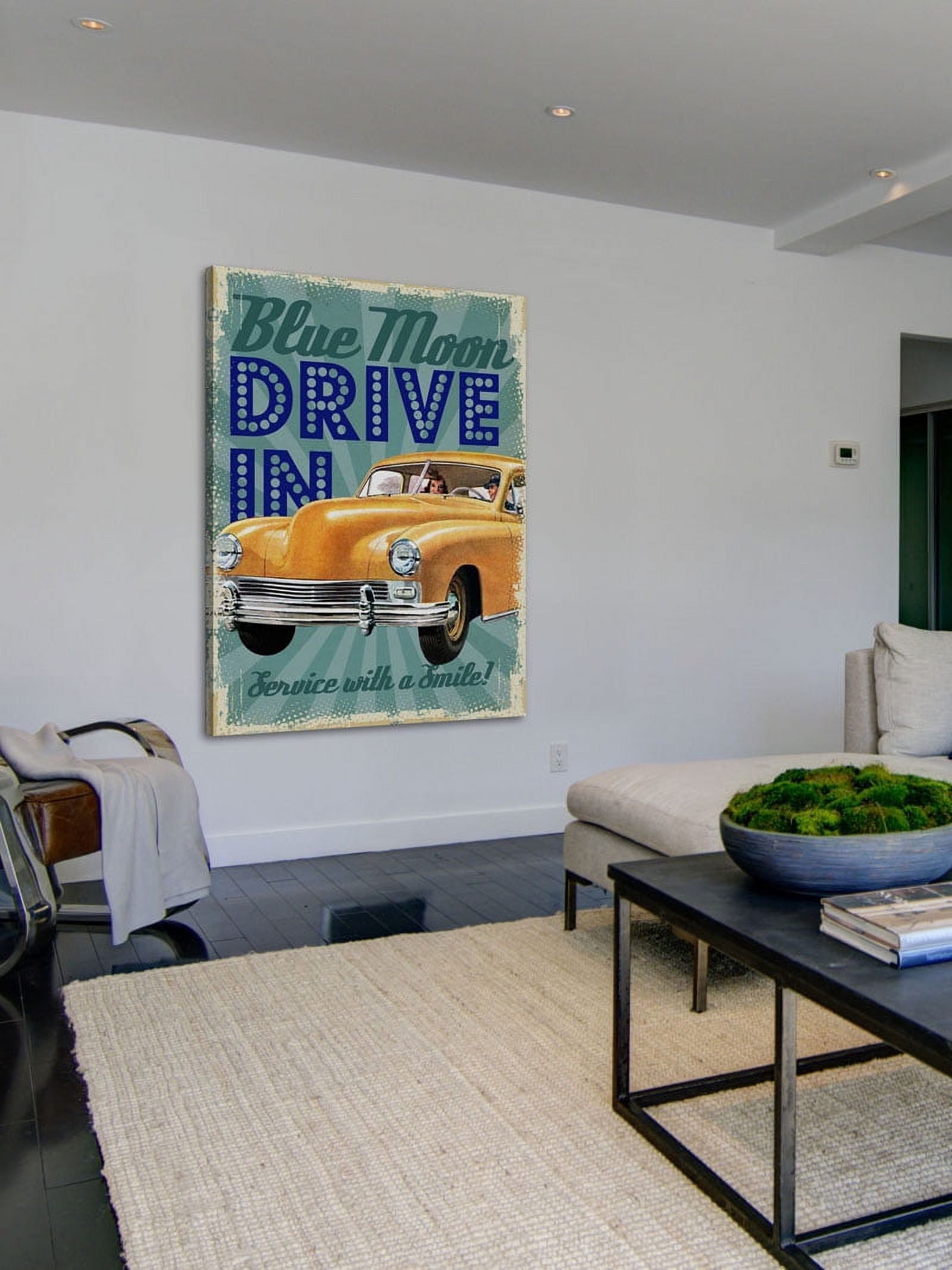 Marmont Hill "Blue Moon Drive In" Painting Print on Canvas