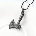 thumbnail image 4 of 2Pcs Cremation Jewelry for Ashes Thor's Hammer Memorial Urn Necklace for Men,Viking Cremation Necklace Keepsake Pendant for Ashes, 4 of 7
