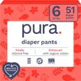 thumbnail image 1 of Pantalones pañales Pura talla 6 desechables para bebés de 33+lb 51 unidades, 1 of 9