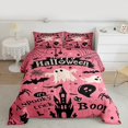 thumbnail image 2 of Manfei Cute Cartoon Ghost Bedding Comforter Set, Spooky Halloween Castle Spider Twin Comforter Sets, Kawaii Princess Style Reversible Bedding Set, Lightweight Room Decor, 2pcs, 2 of 8