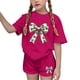 thumbnail image 1 of Vestido de manga corta para niños Día de San Patricio impreso de dos piezas Conjunto de cuello redondo con pantalones cortos, blusa de manga corta, 1 of 6