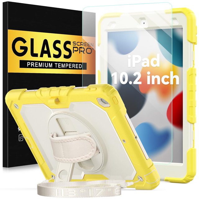 Funda Antigolpes para Niños BLOSOMEET iPad 10.2 7ª-9ª Generación Amarilla