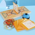 thumbnail image 1 of Juguetes De Geoplano De Madera Juguete educativo de geometría creativa con tarjetas de patrón para niños de 3 años en adelante, 1 of 8