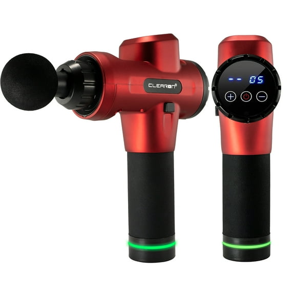 CLEARON Professional Handheld Deep Tissue Muscle Gun Massager for Athletes 1-20 Speed Strength Levels for Muscle Soreness Relieves [Upgraded Version] - Burgundy