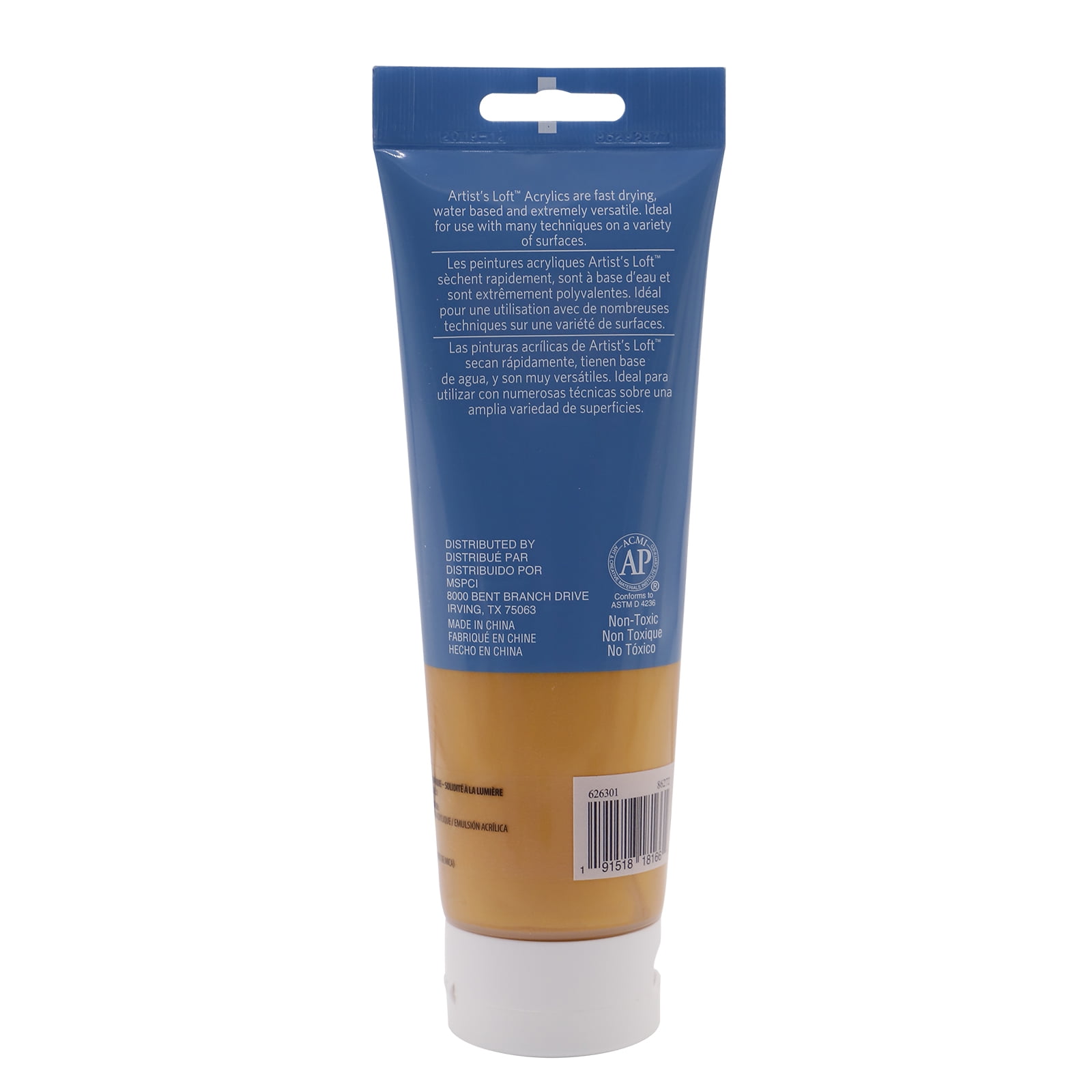 Artist's Loft 8.5 oz Metallic Gold Paint - Rich, Opaque, Water-Based Paint, Fast-Drying & Non-Toxic - Ideal for Canvas, Wood, DIY Projects & Decorative Art, 9 Pack
