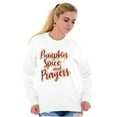 thumbnail image 4 of Cute Fall Pumpkin Spice and Prayers Women Crewneck Sweatshirt Brisco Brands X, 4 of 6