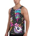 thumbnail image 2 of Rateoe Cat Icecream Pattern Sleeveless Gym Shirt Muscle Tee Breathable Workout Shirt Slim-Fit Tank Quick Dry Fit Muscle Tank Top Bodybuilding Sleeveless T Shirt-X-Large, 2 of 7