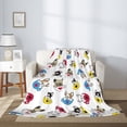 thumbnail image 2 of Throw Blanket for Couch Sofa and Bed, French Bulldog Coffee Cup Super Soft Plush Throw Blanket, Fuzzy Cuteness Comfy Warm Washable Flannel Blanket & Throws for All Season, 2 of 5